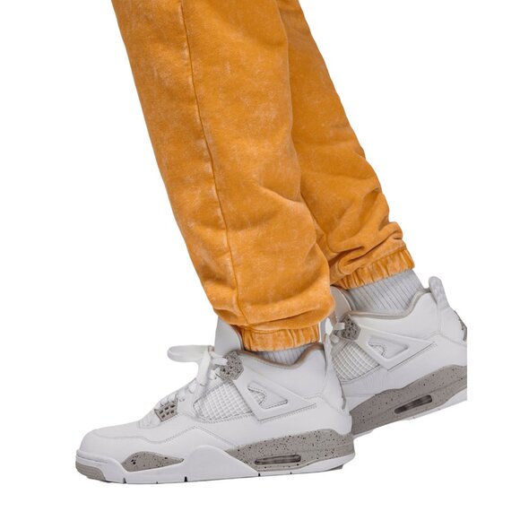 Nike Air Jordan Men's Statement Fleece Jogger Taxi Yellow Heavyweight Sweatpants - Picture 3 of 10